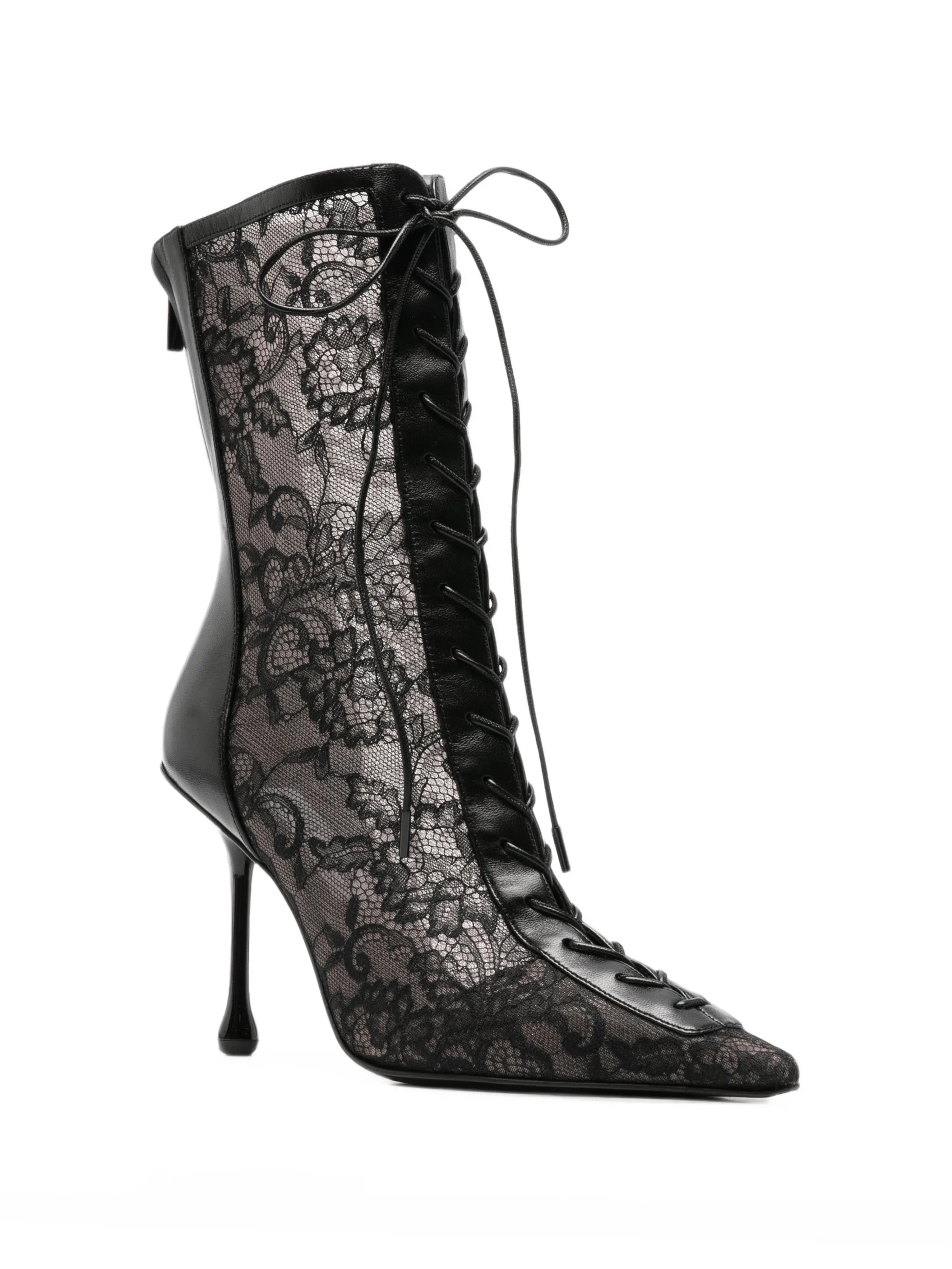 Scarlett lace-up heeled boots