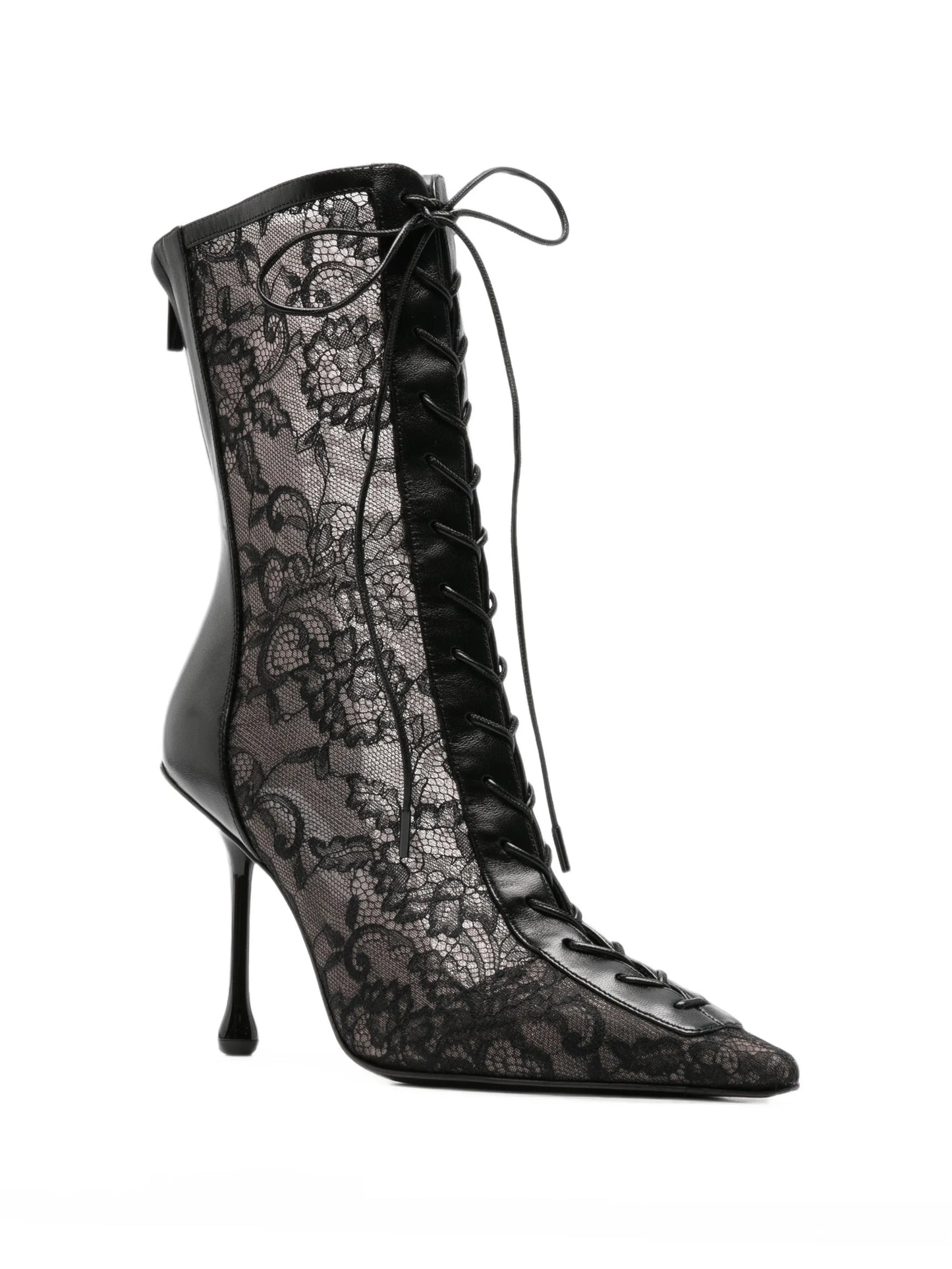 Scarlett lace-up heeled boots