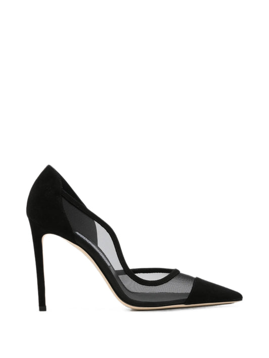 Brigitte 100 mesh-panel pumps