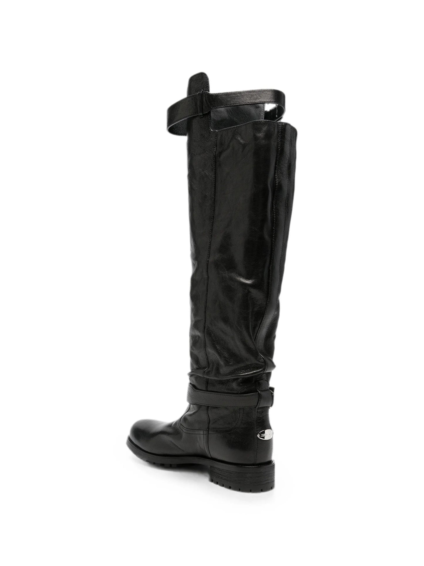 buckle-detail knee-high boots