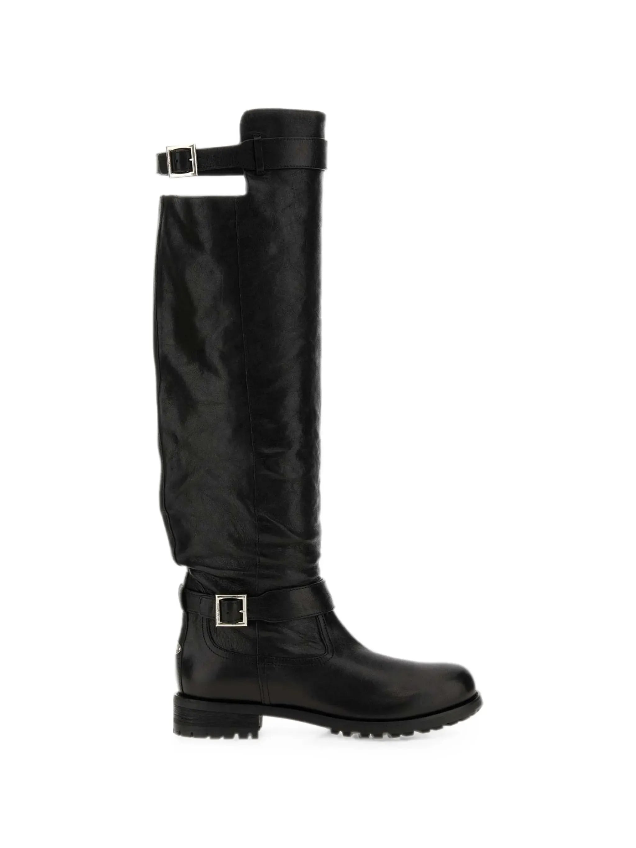 buckle-detail knee-high boots