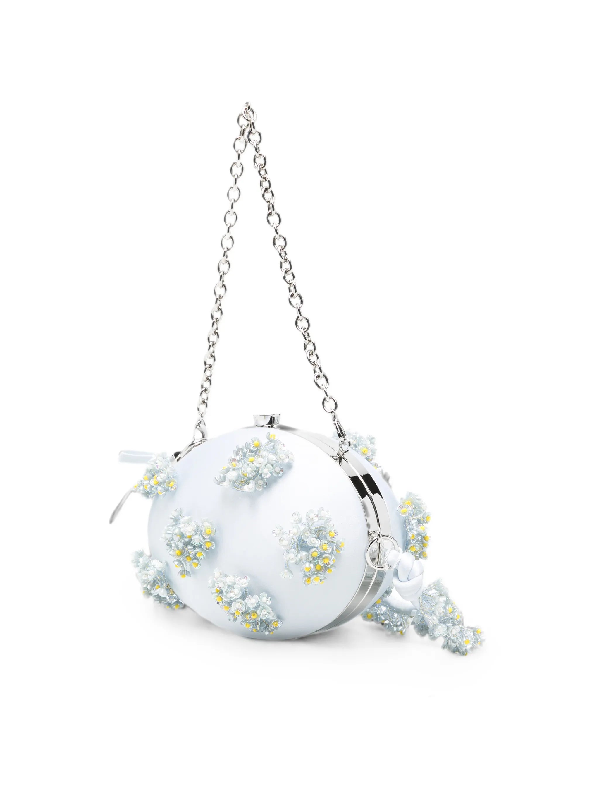 floral-beaded clutch bag