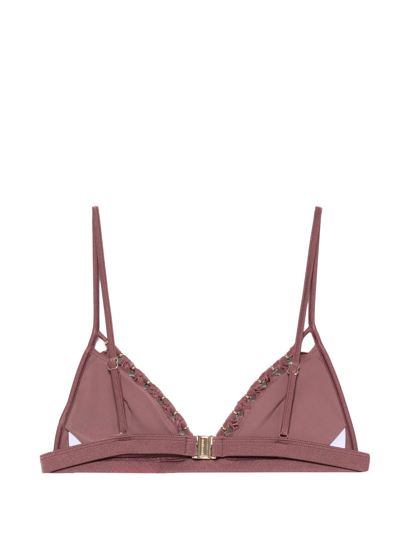 Aster bead-embellished bikini top