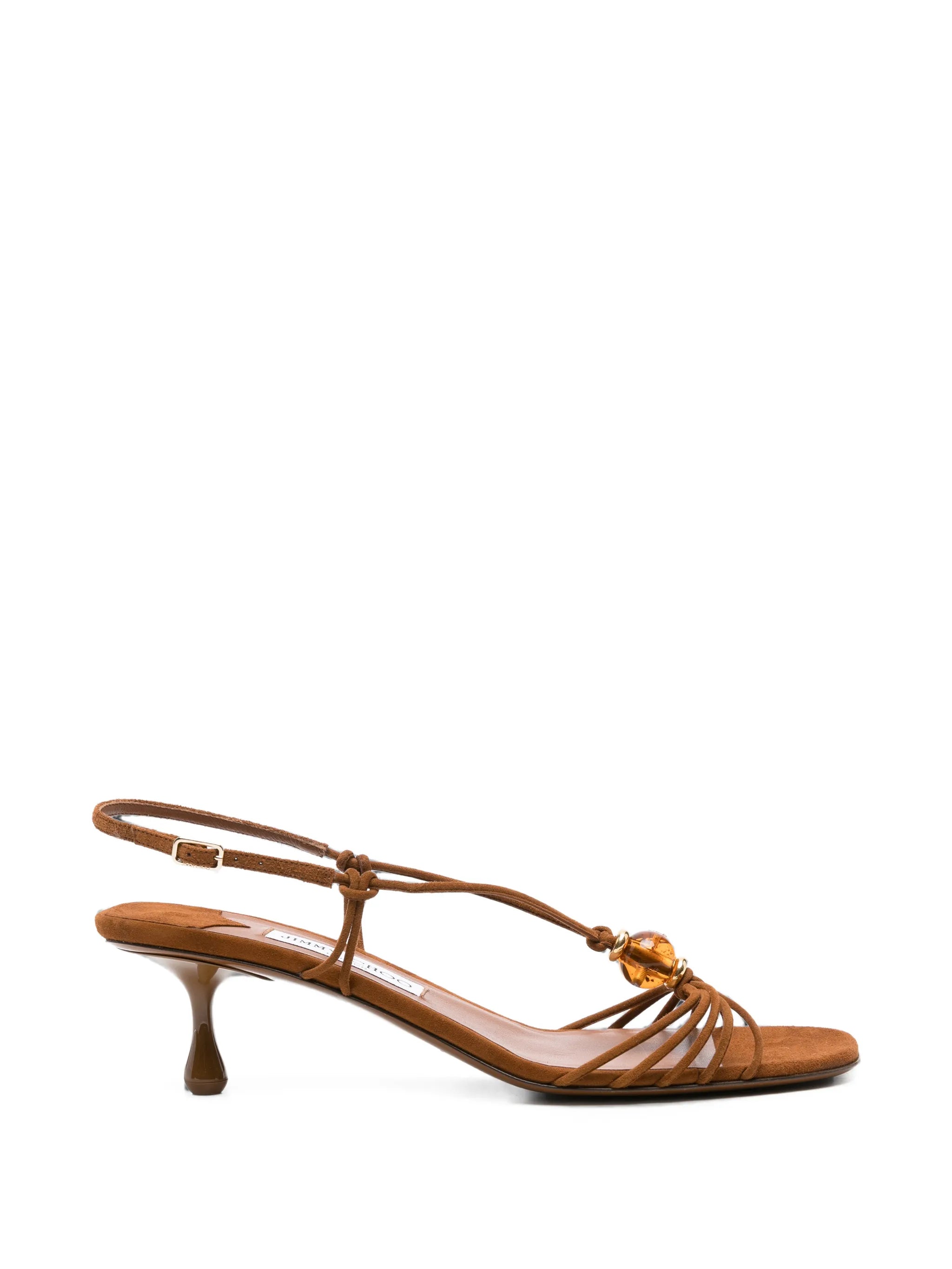 Lova bead-embellished suede heeled sandals