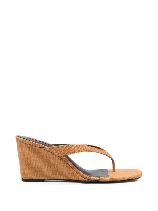 Soleil wedge in dark natural sandals