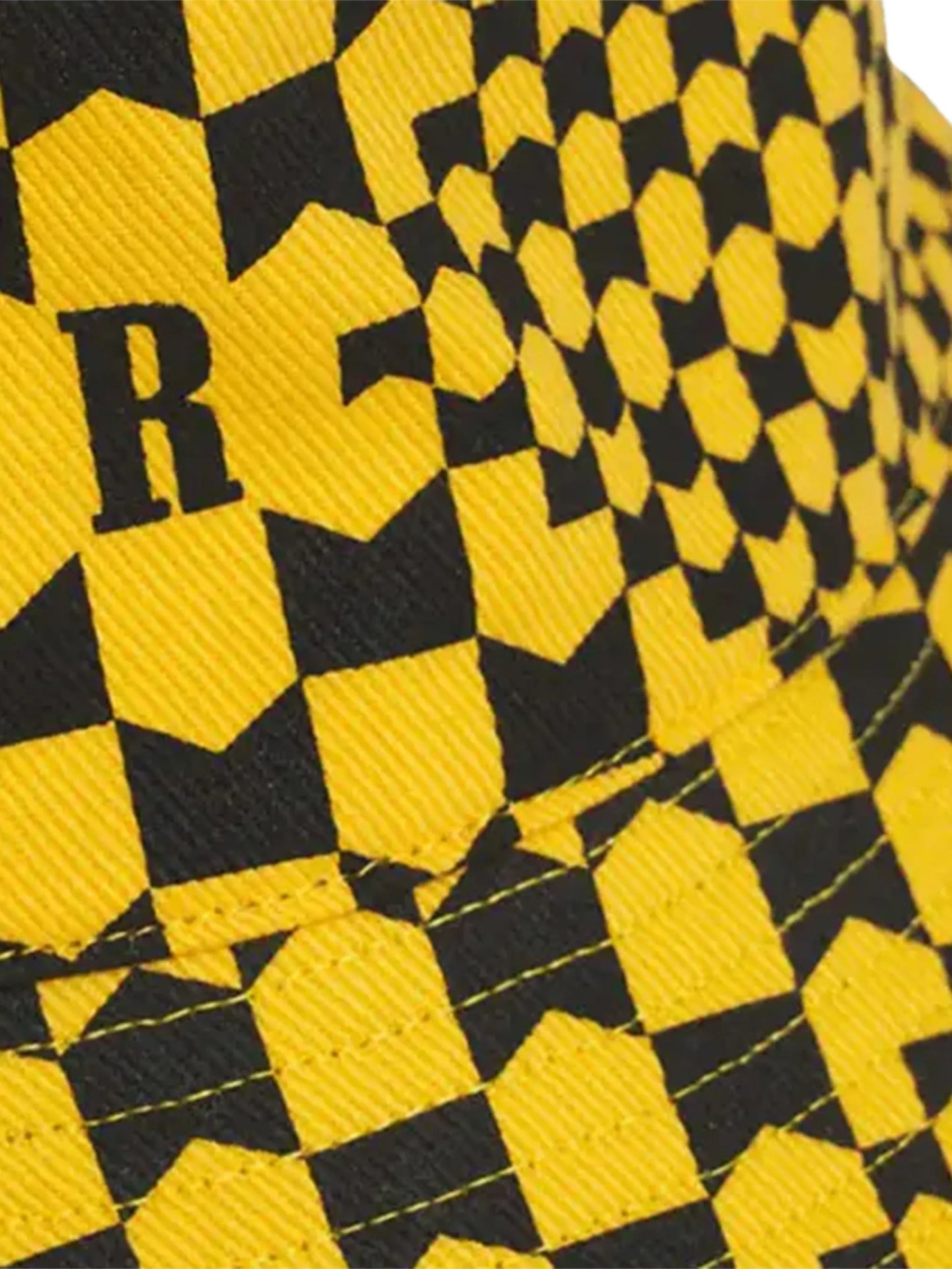 checked monogram-pattern bucket hat