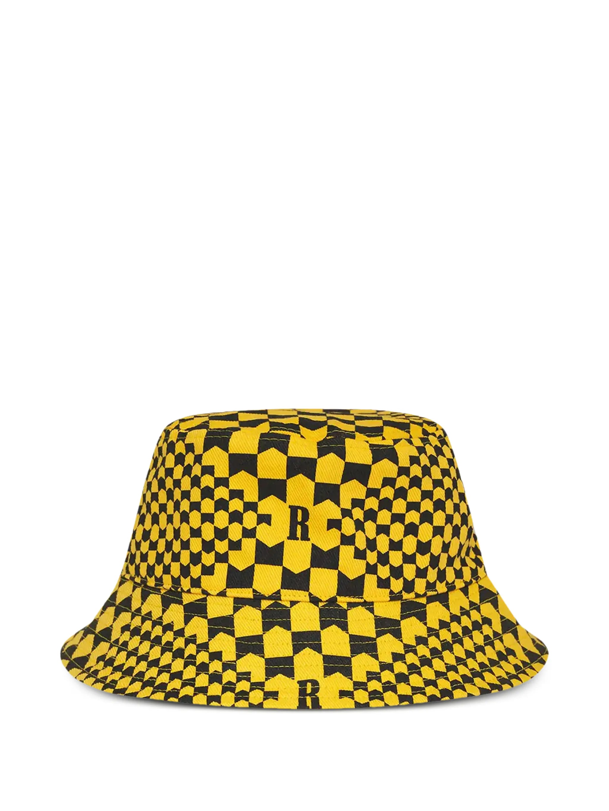checked monogram-pattern bucket hat