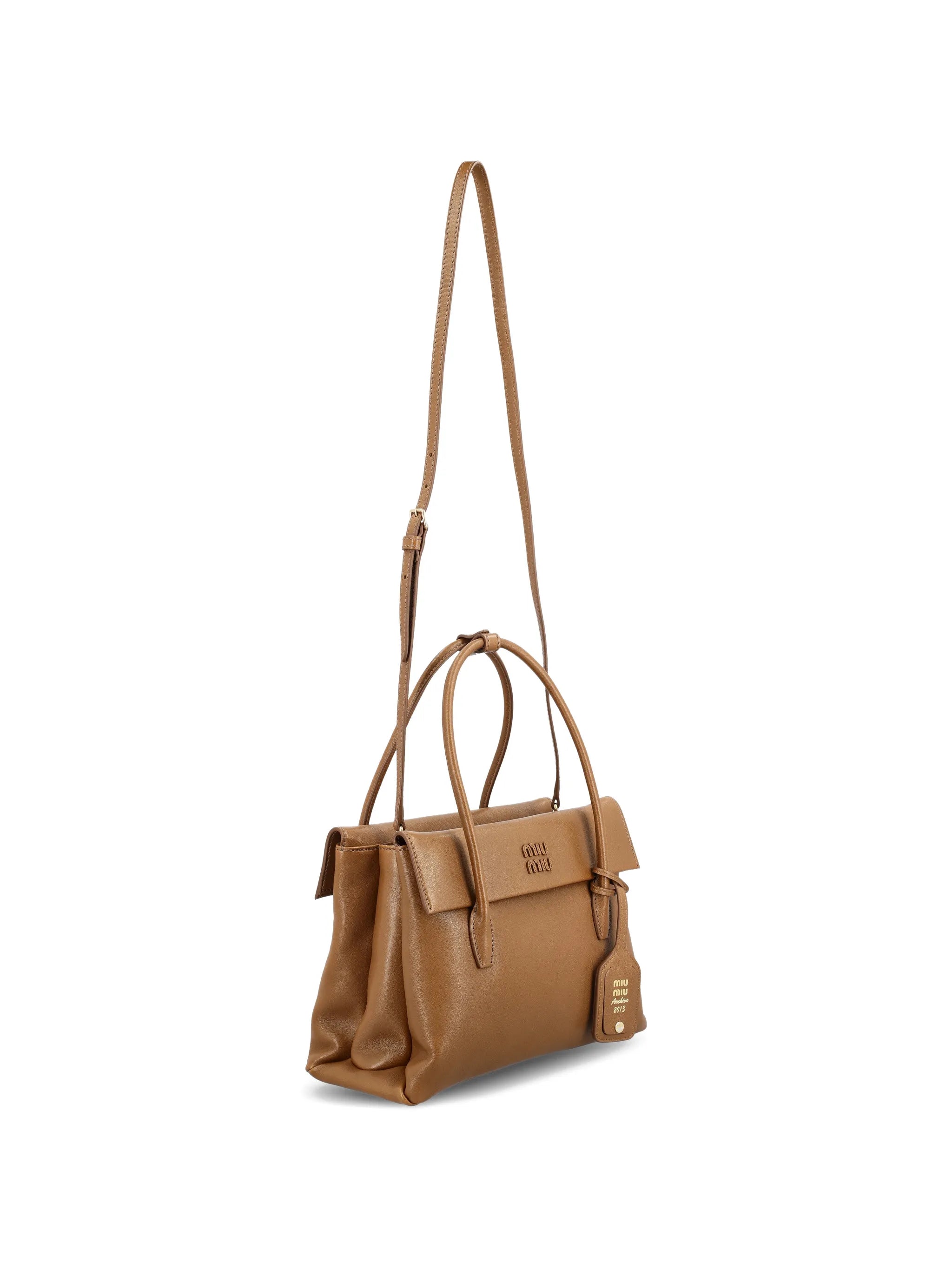 Solitaire leather tote bag