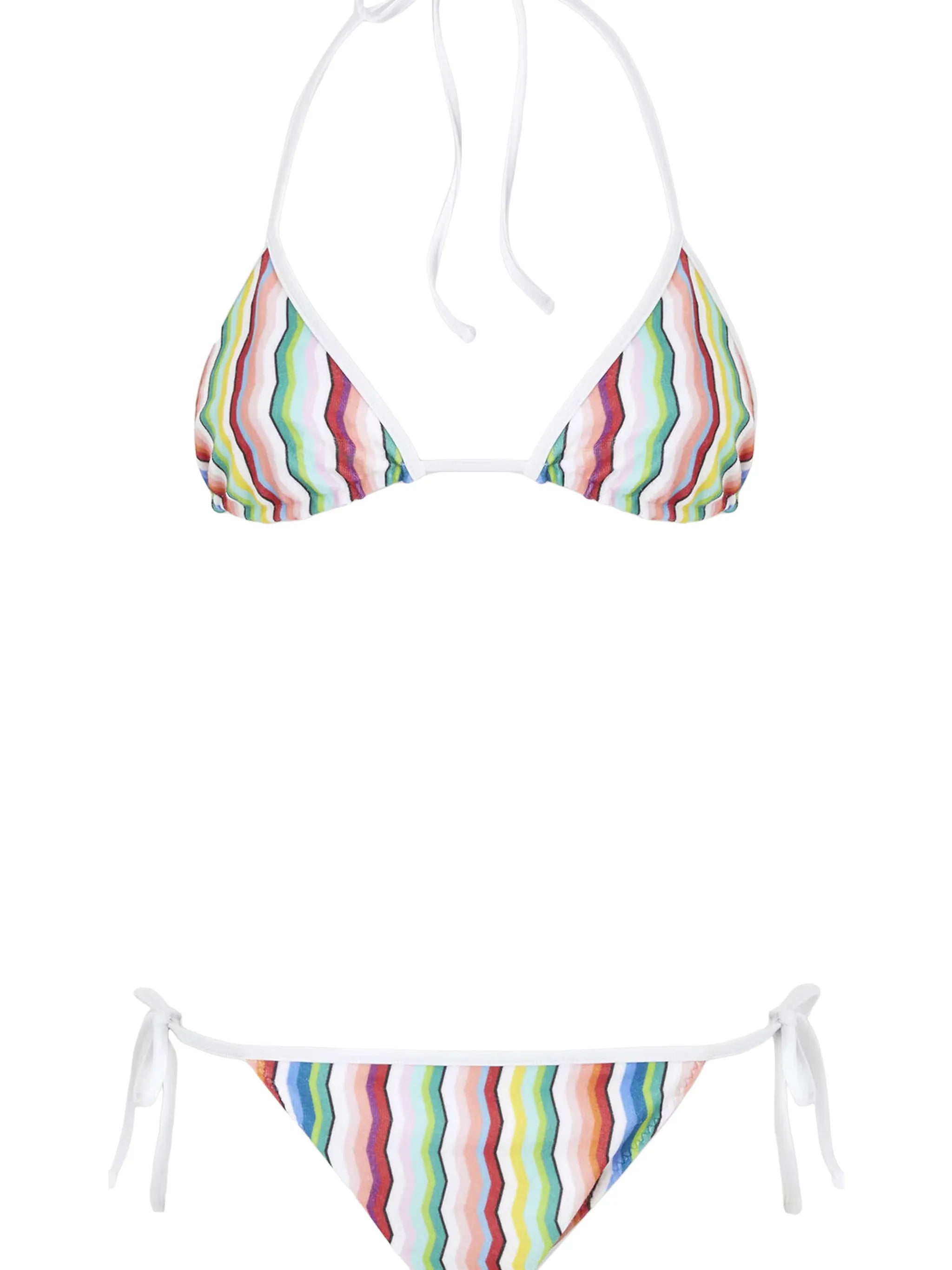 tie-side striped bikini
