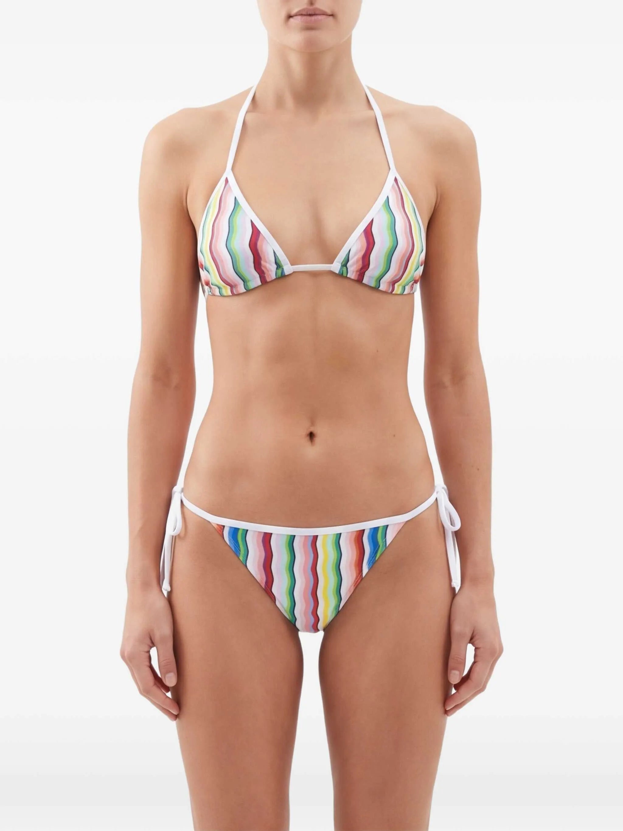 tie-side striped bikini