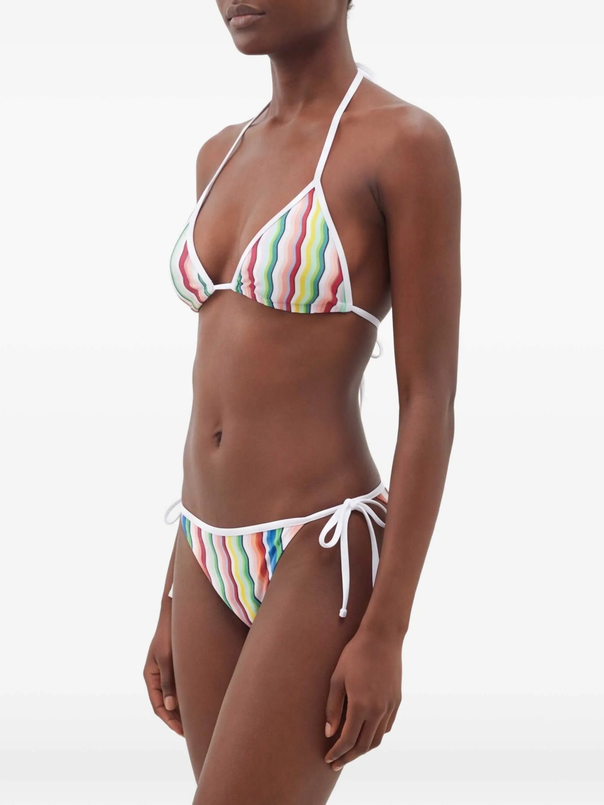 tie-side striped bikini