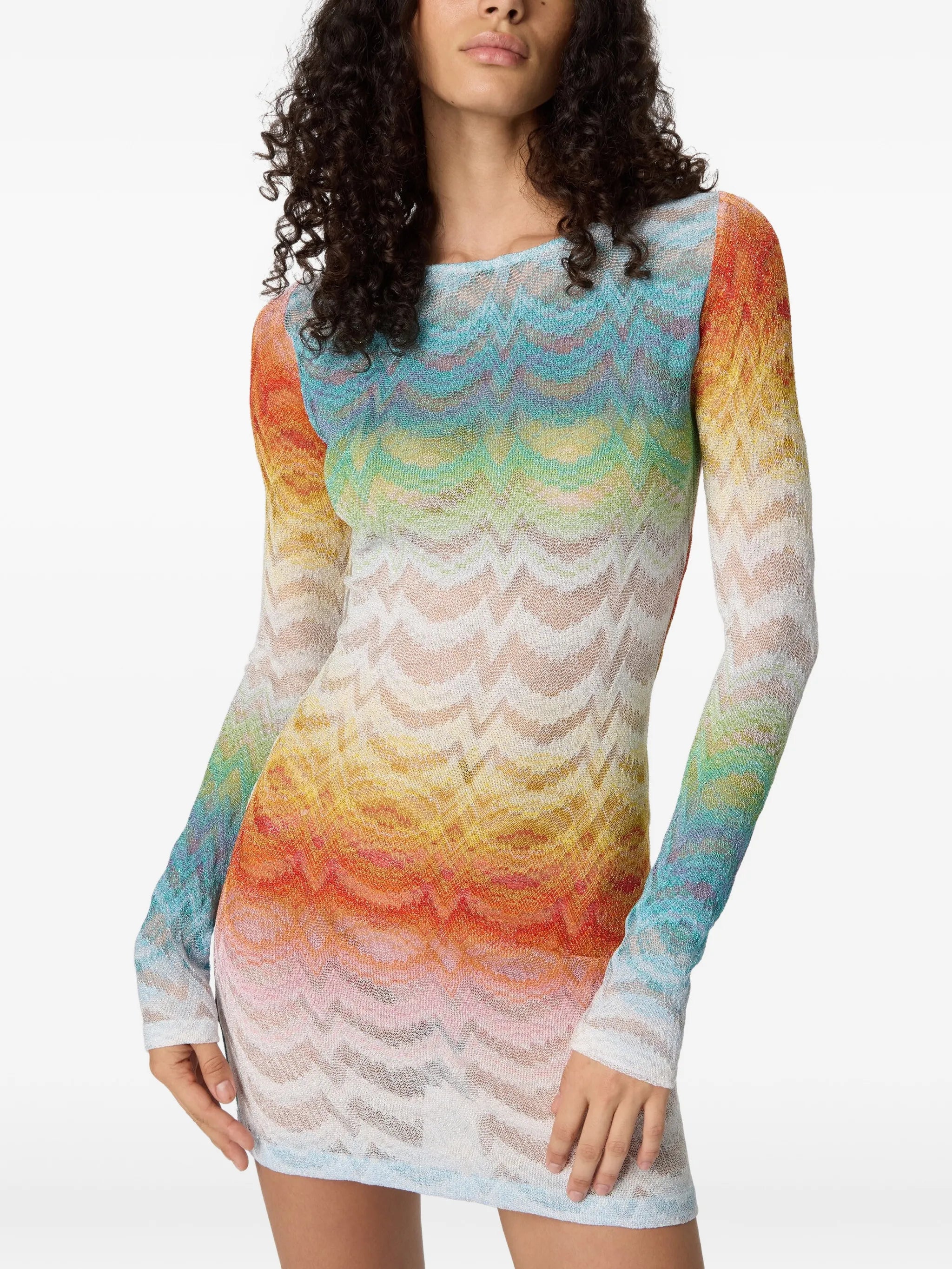 long-sleeve mini dress