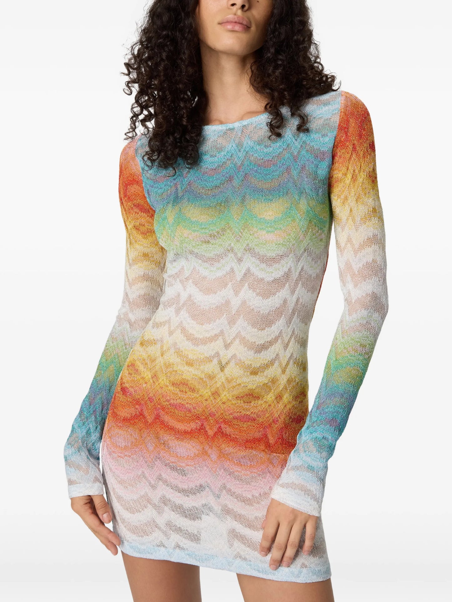 long-sleeve mini dress