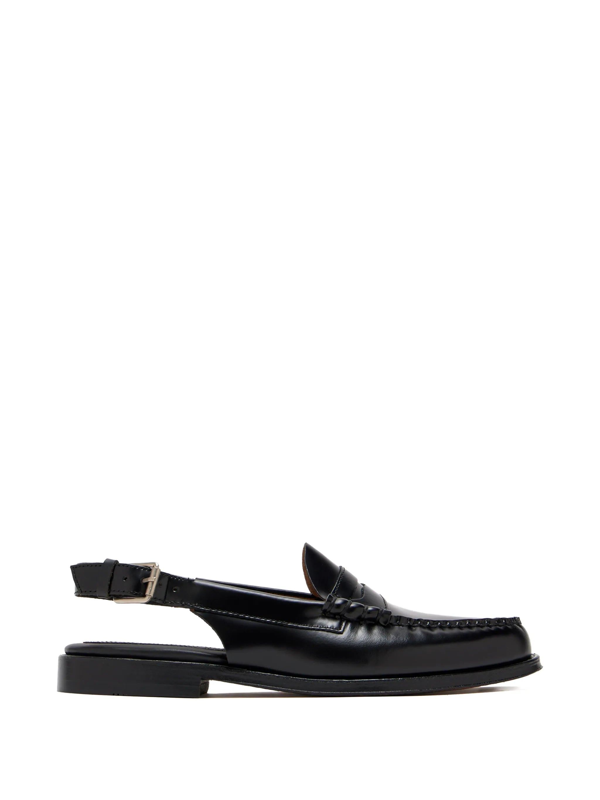 leather slingback loafers