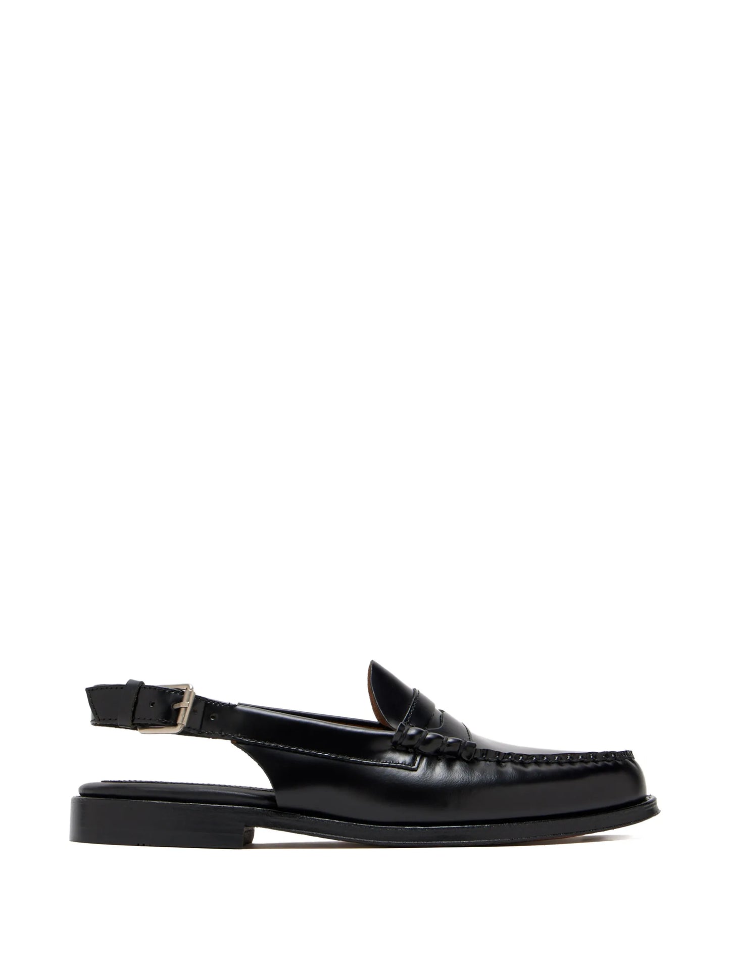 leather slingback loafers
