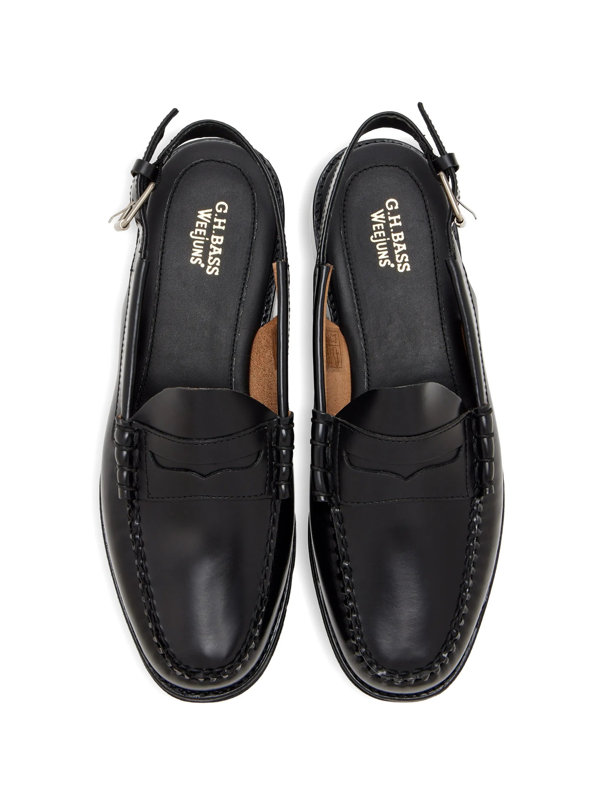 leather slingback loafers