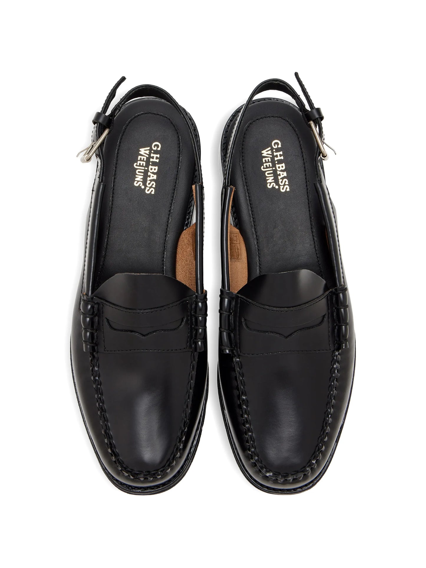 leather slingback loafers