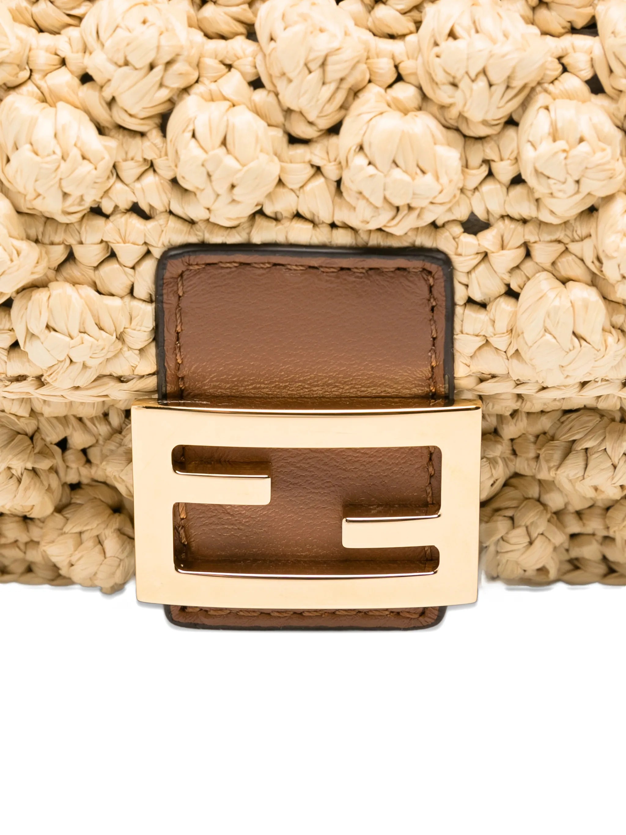Nano Baguette raffia mini bag