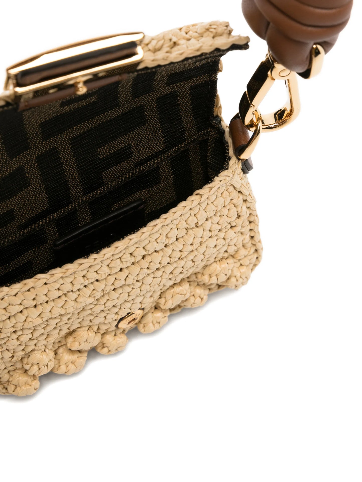 Nano Baguette raffia mini bag