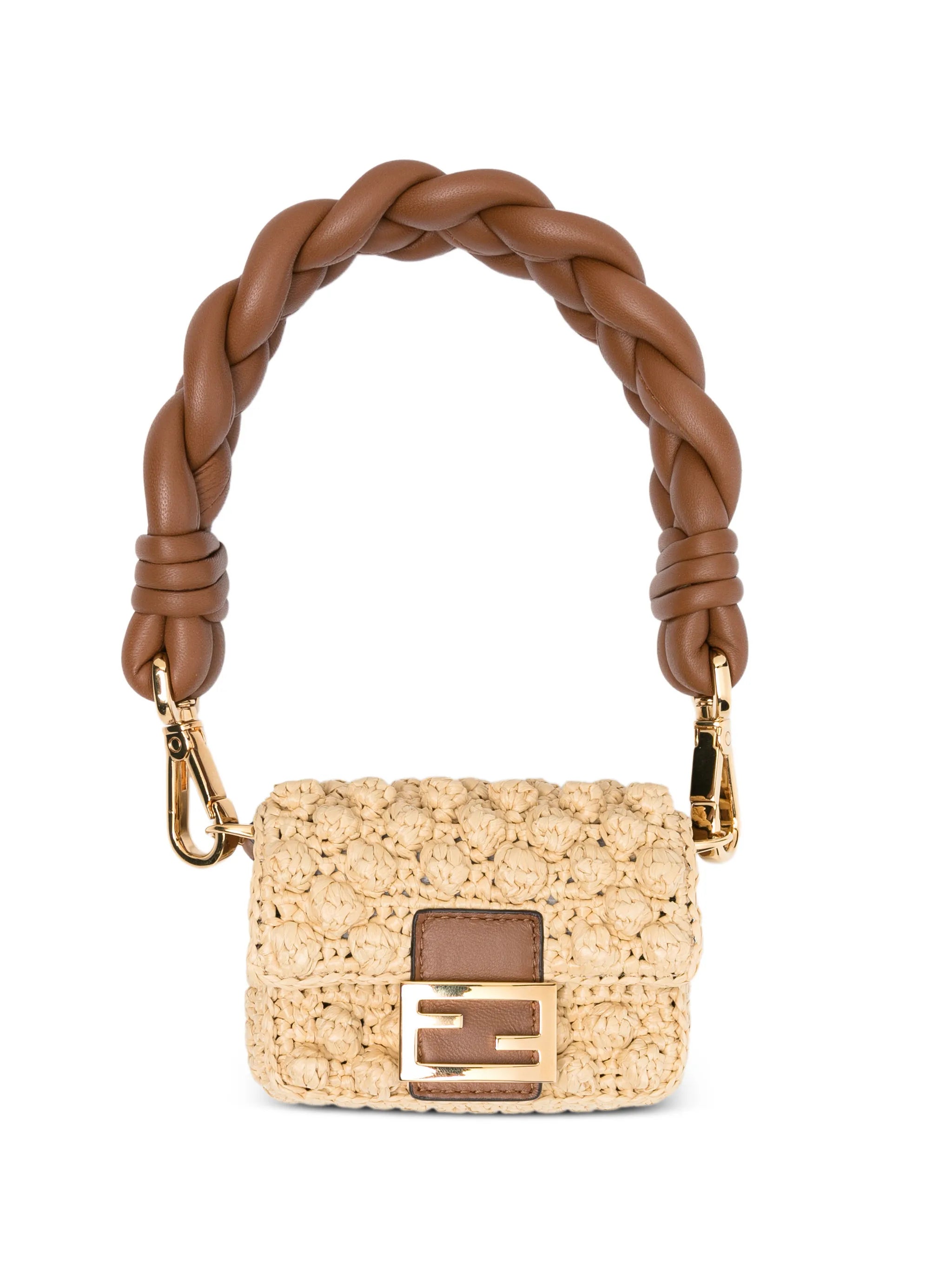 Nano Baguette raffia mini bag