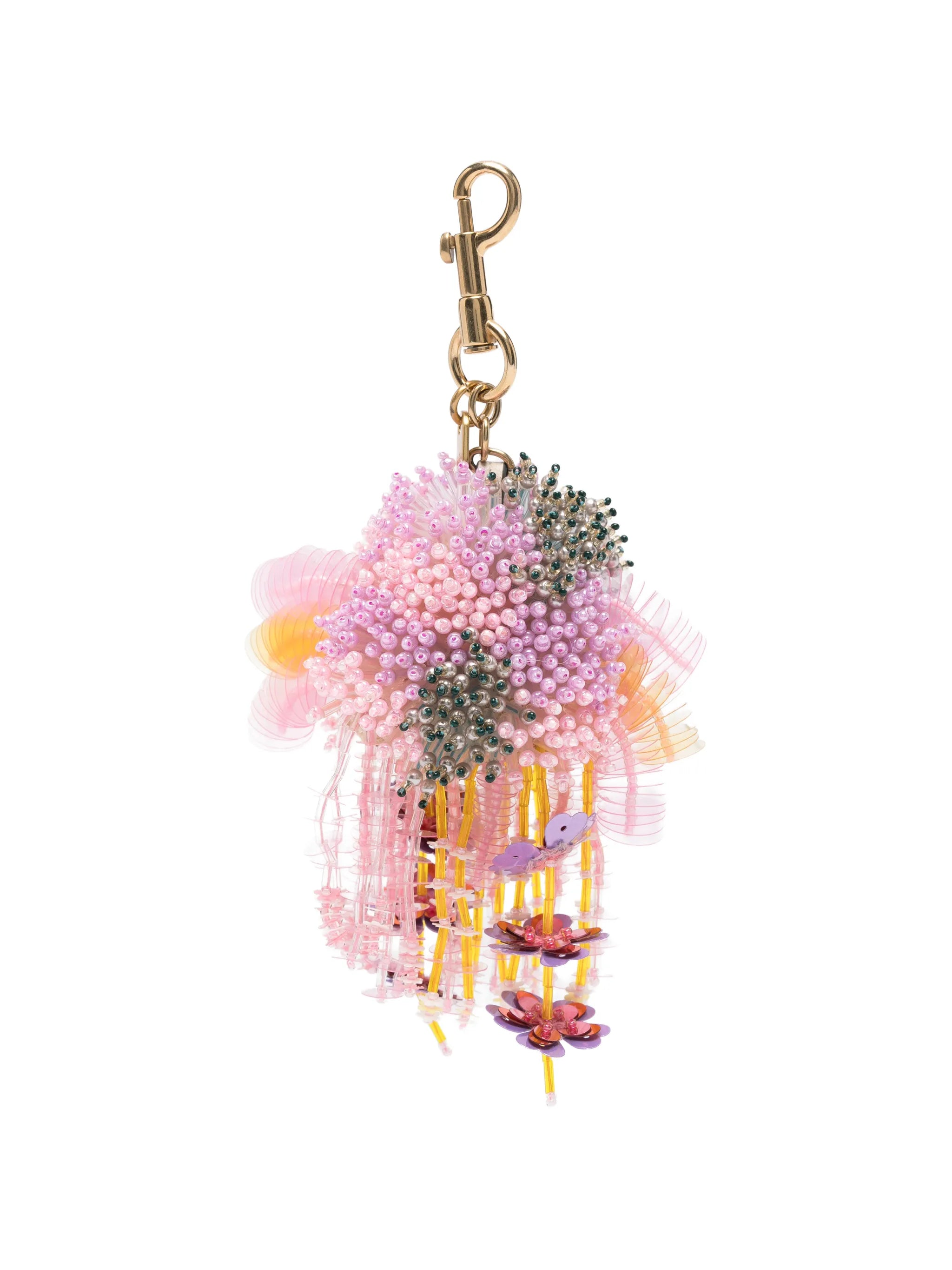 sequin-embellished bag charm