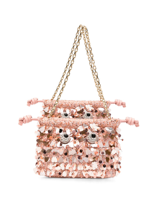 sequin-embellished clutch bag