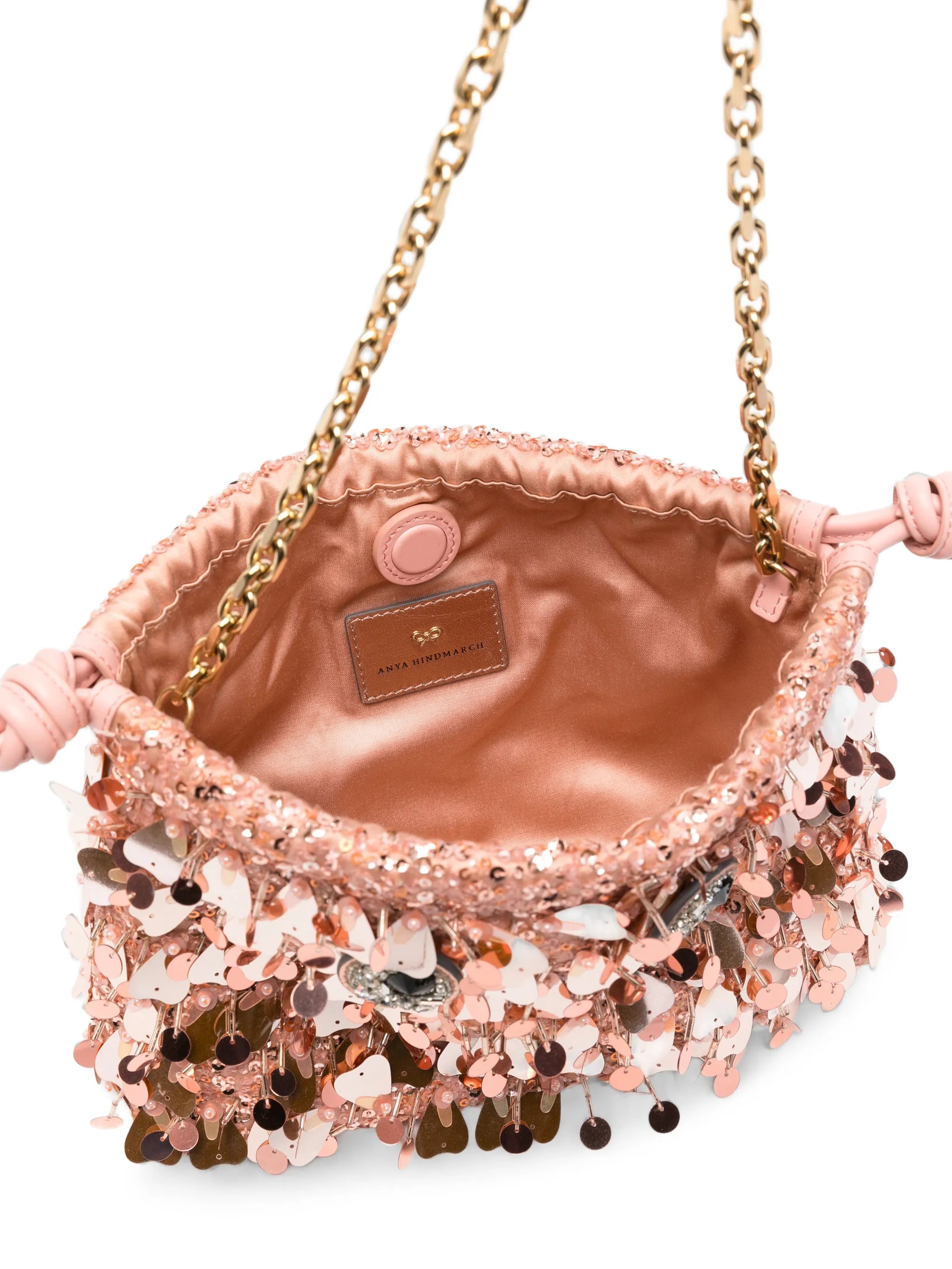 sequin-embellished clutch bag