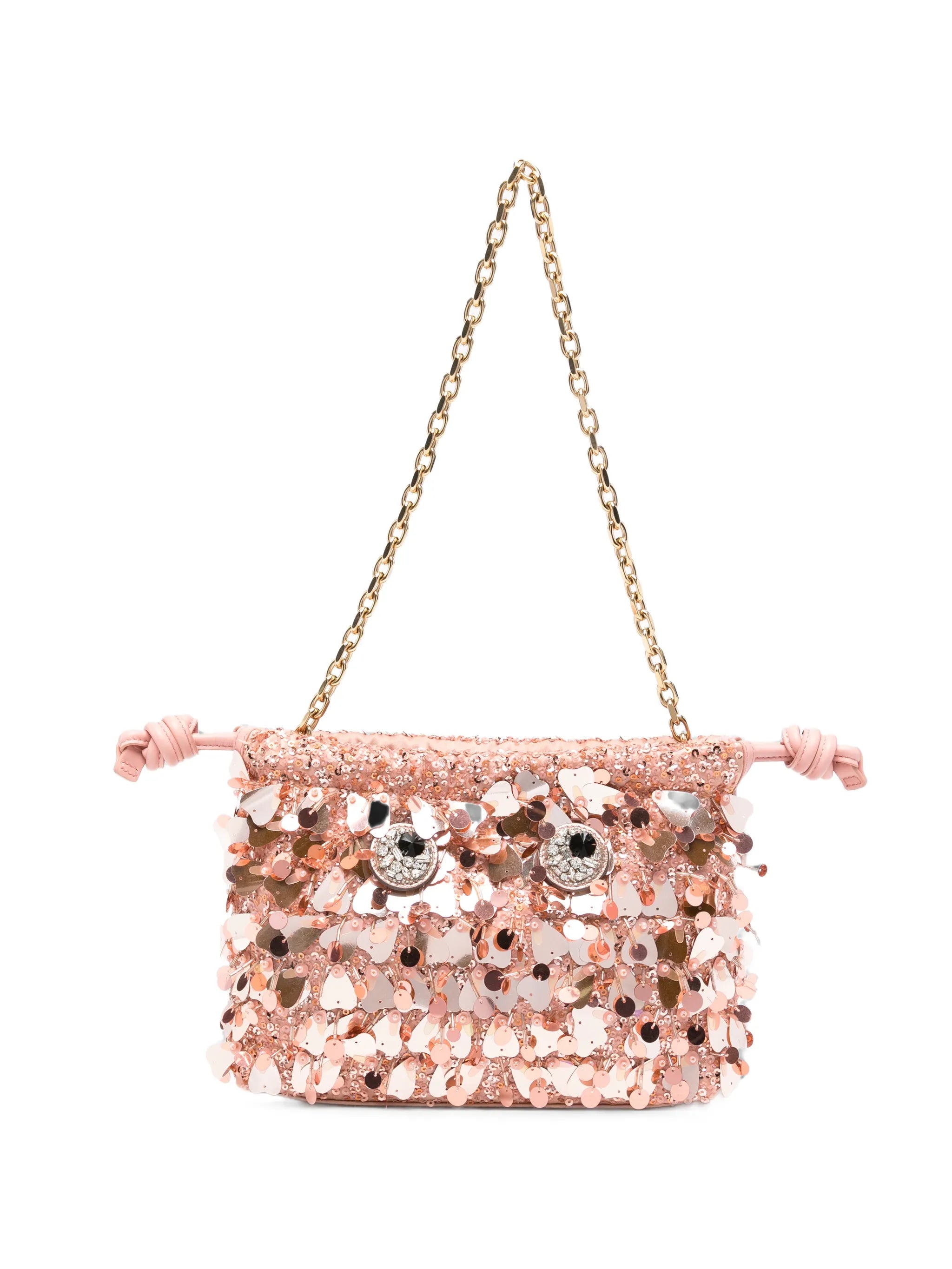 sequin-embellished clutch bag