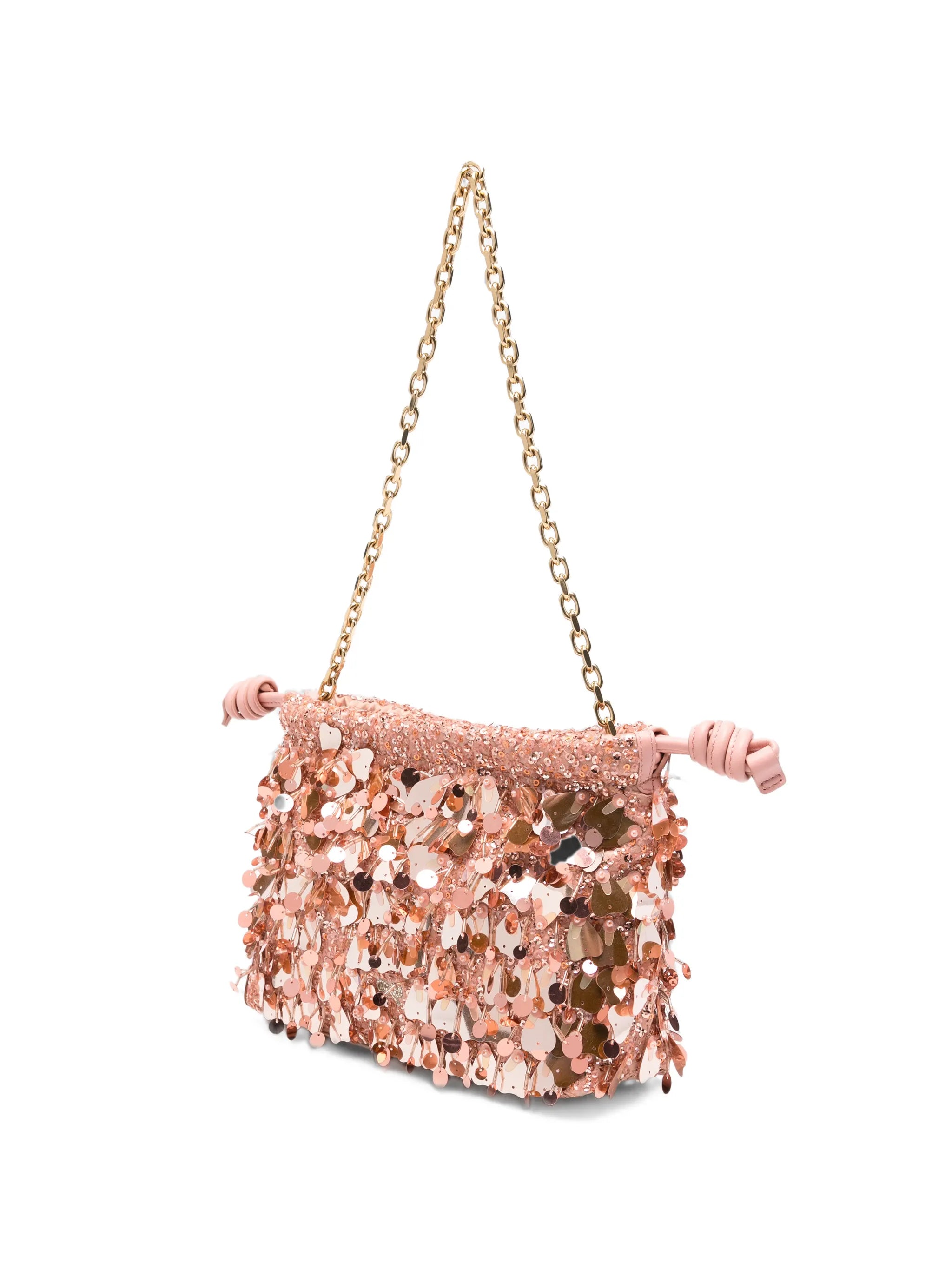 sequin-embellished clutch bag