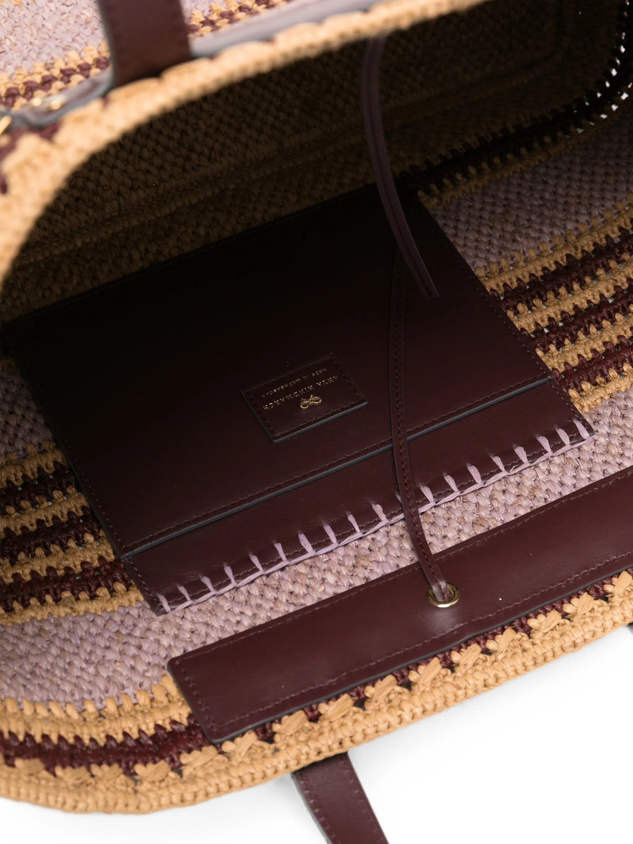 logo-detail striped shoulder bag