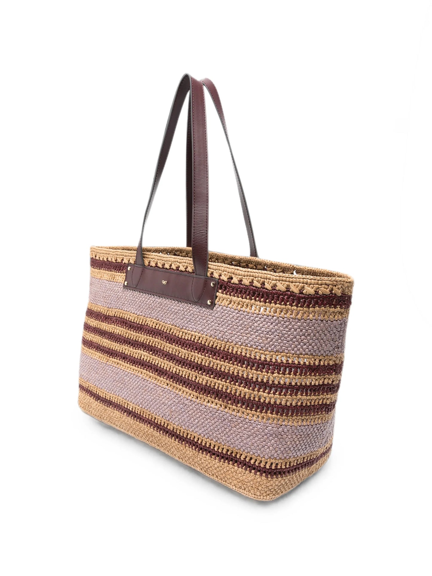 logo-detail striped shoulder bag