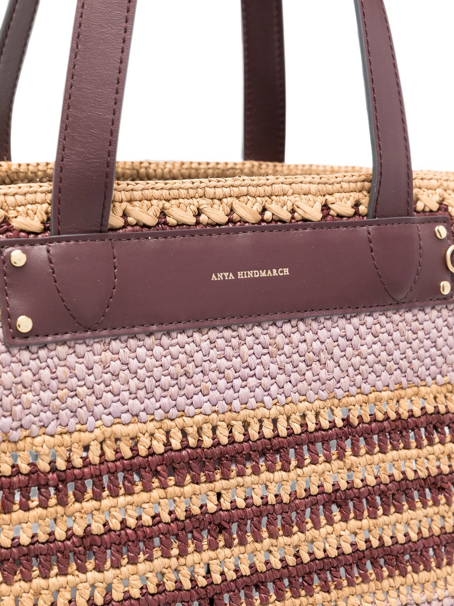 logo-detail striped shoulder bag