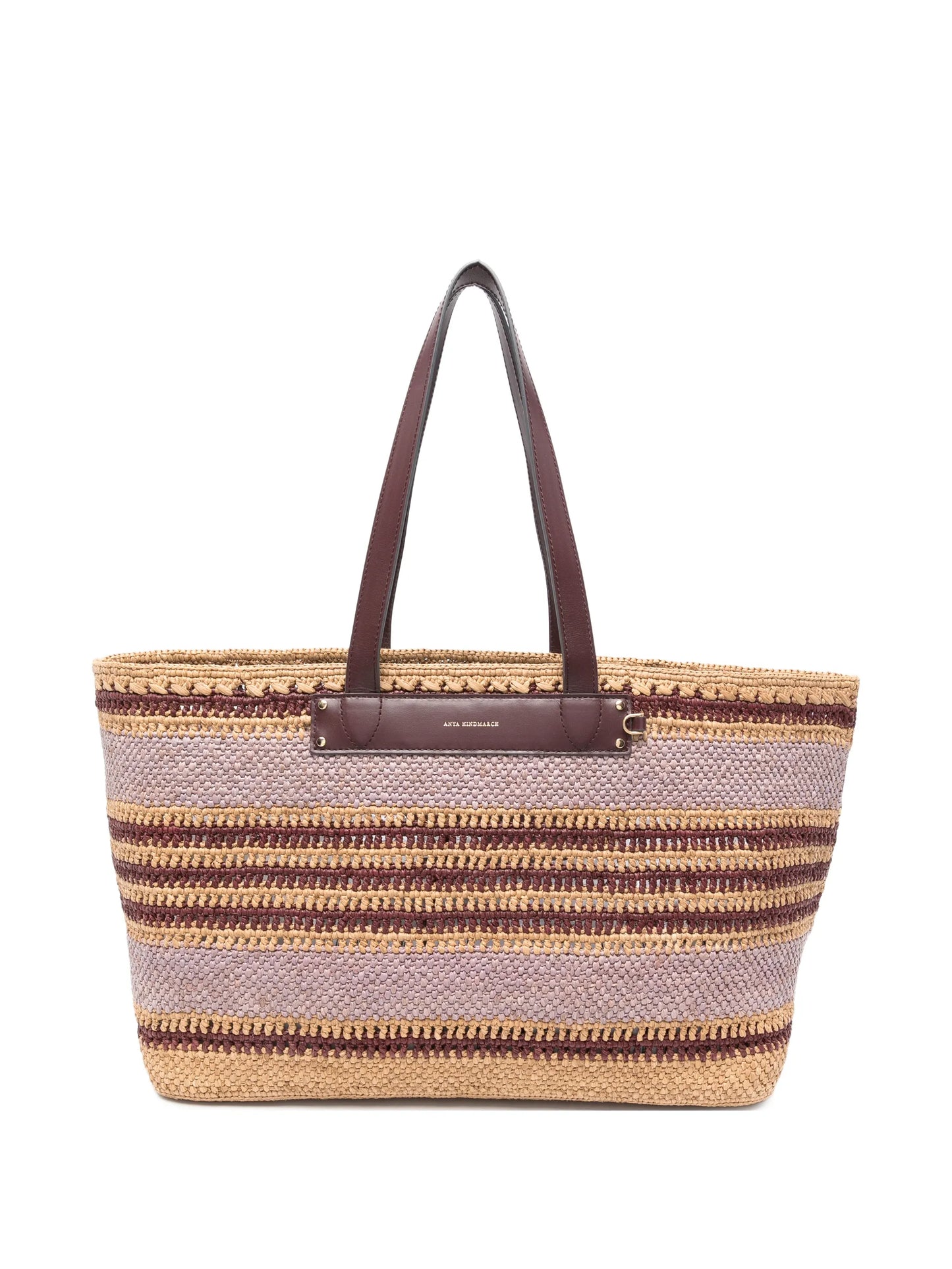 logo-detail striped shoulder bag