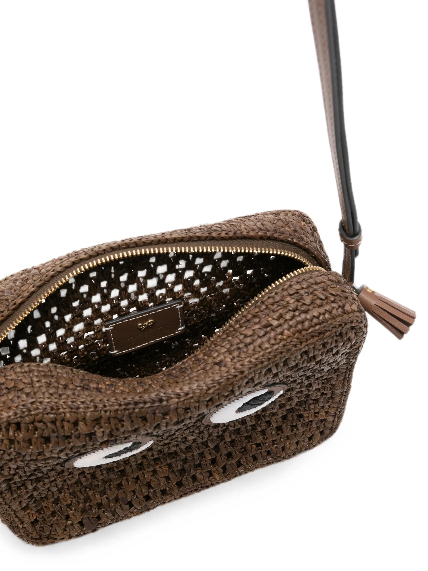 Eyes woven cross body bag