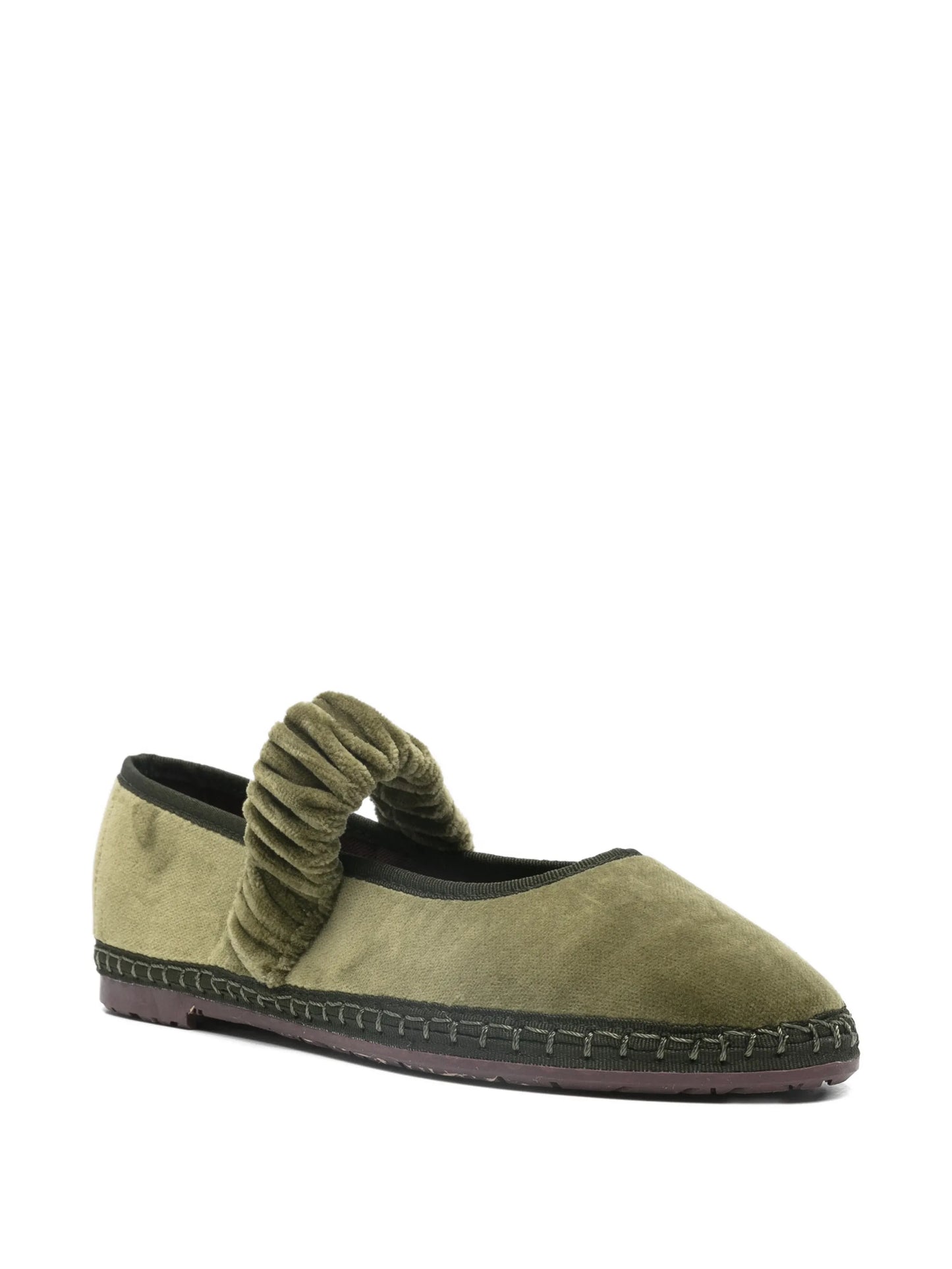 Mafalda ruched-strap ballet flats