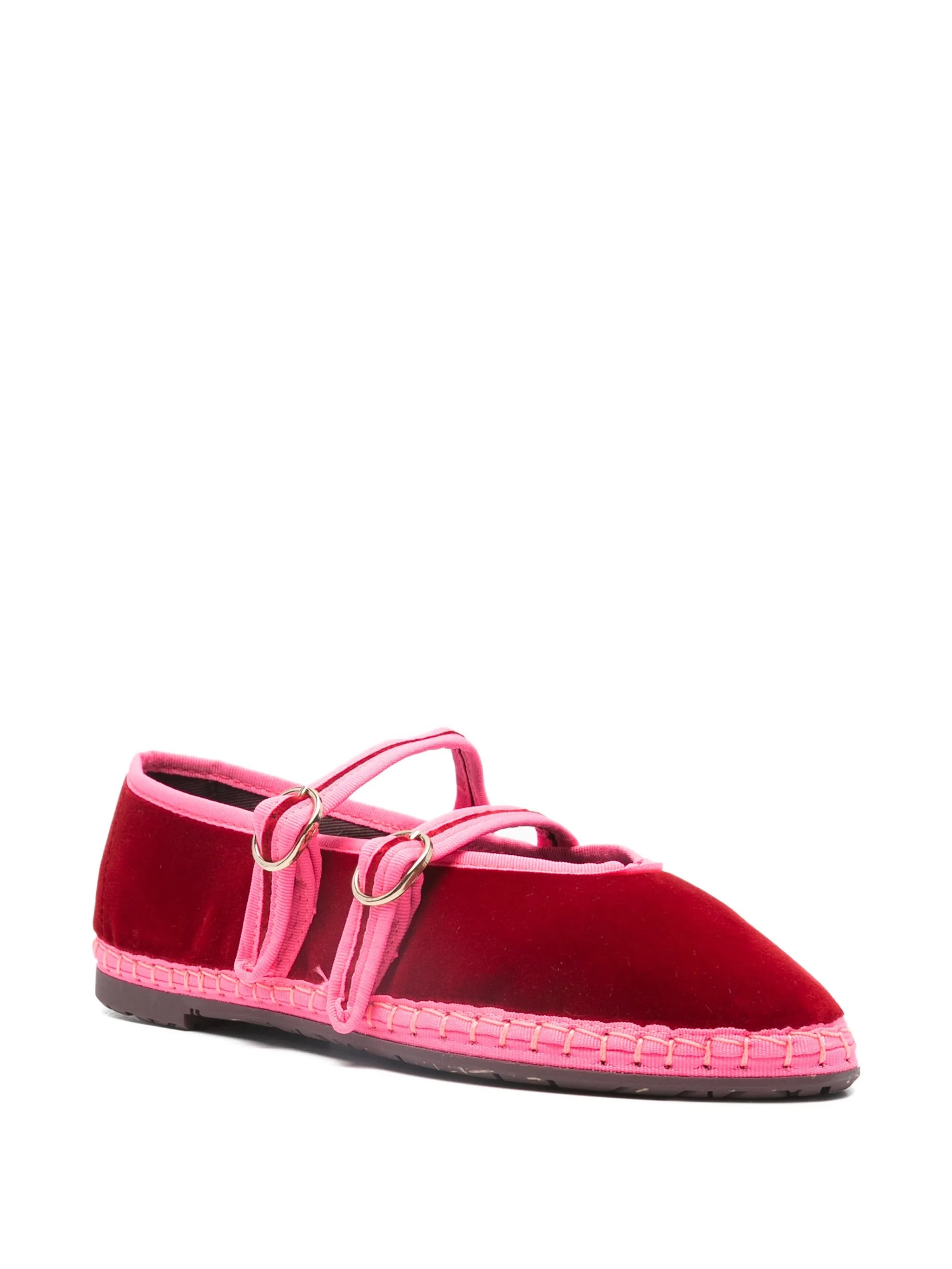 Claire double-strap ballet flats