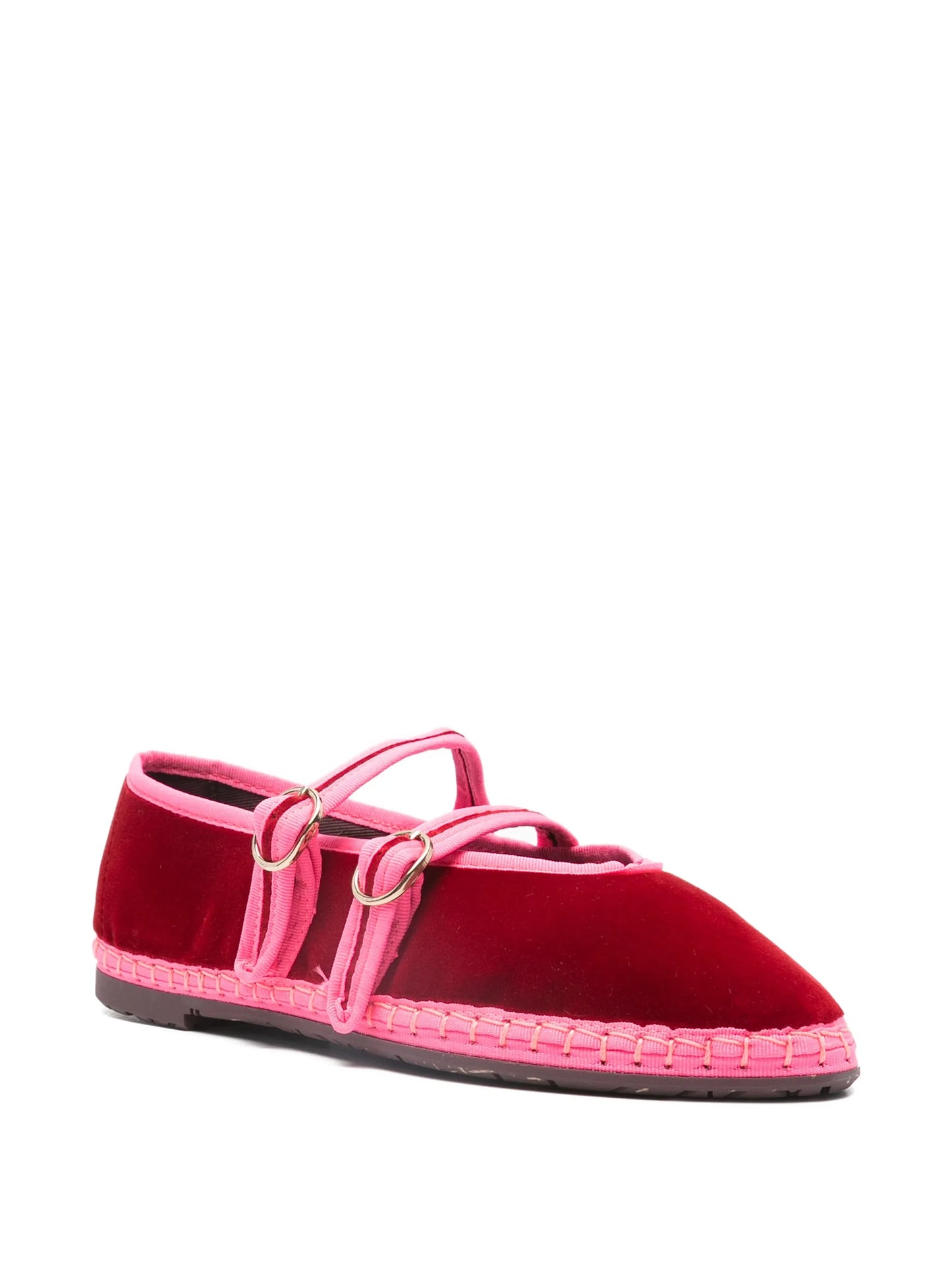Claire double-strap ballet flats