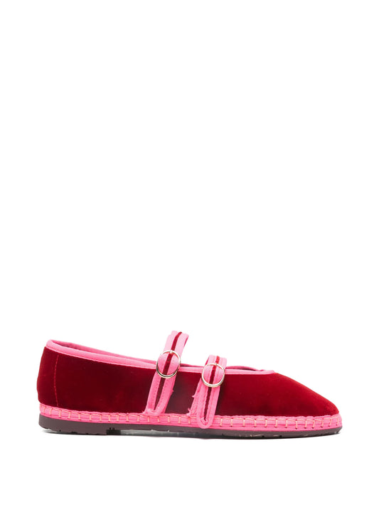 Claire double-strap ballet flats