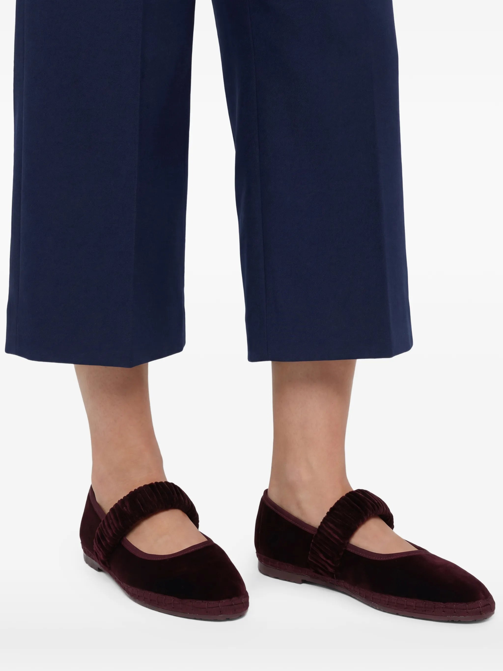 Mafalda ruched-strap ballet flats