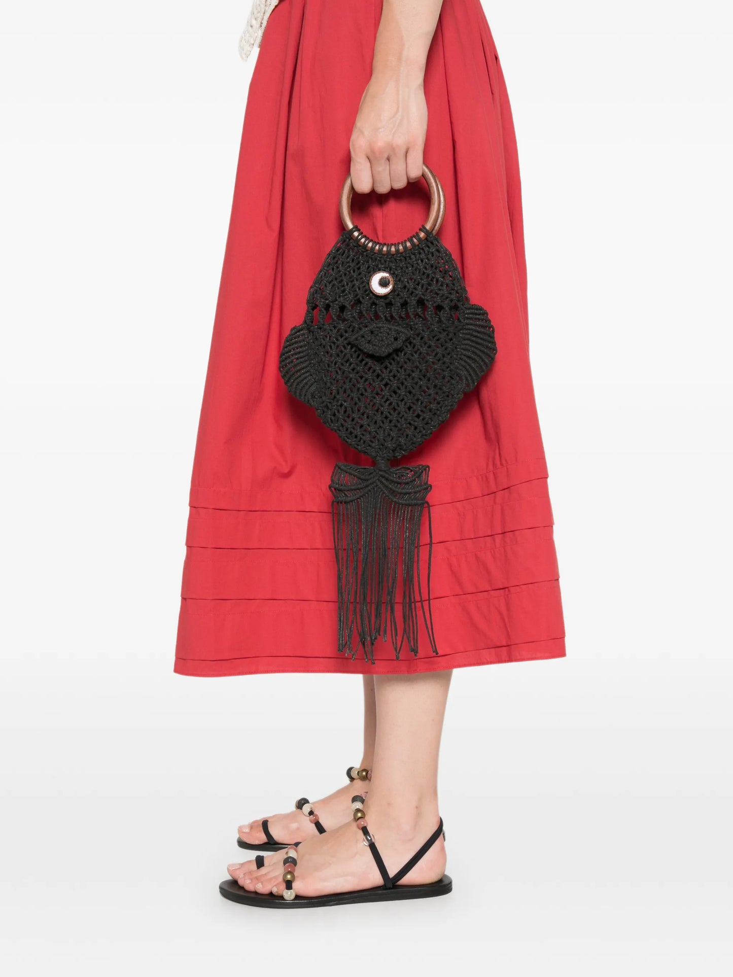 macramé fish clutch bag