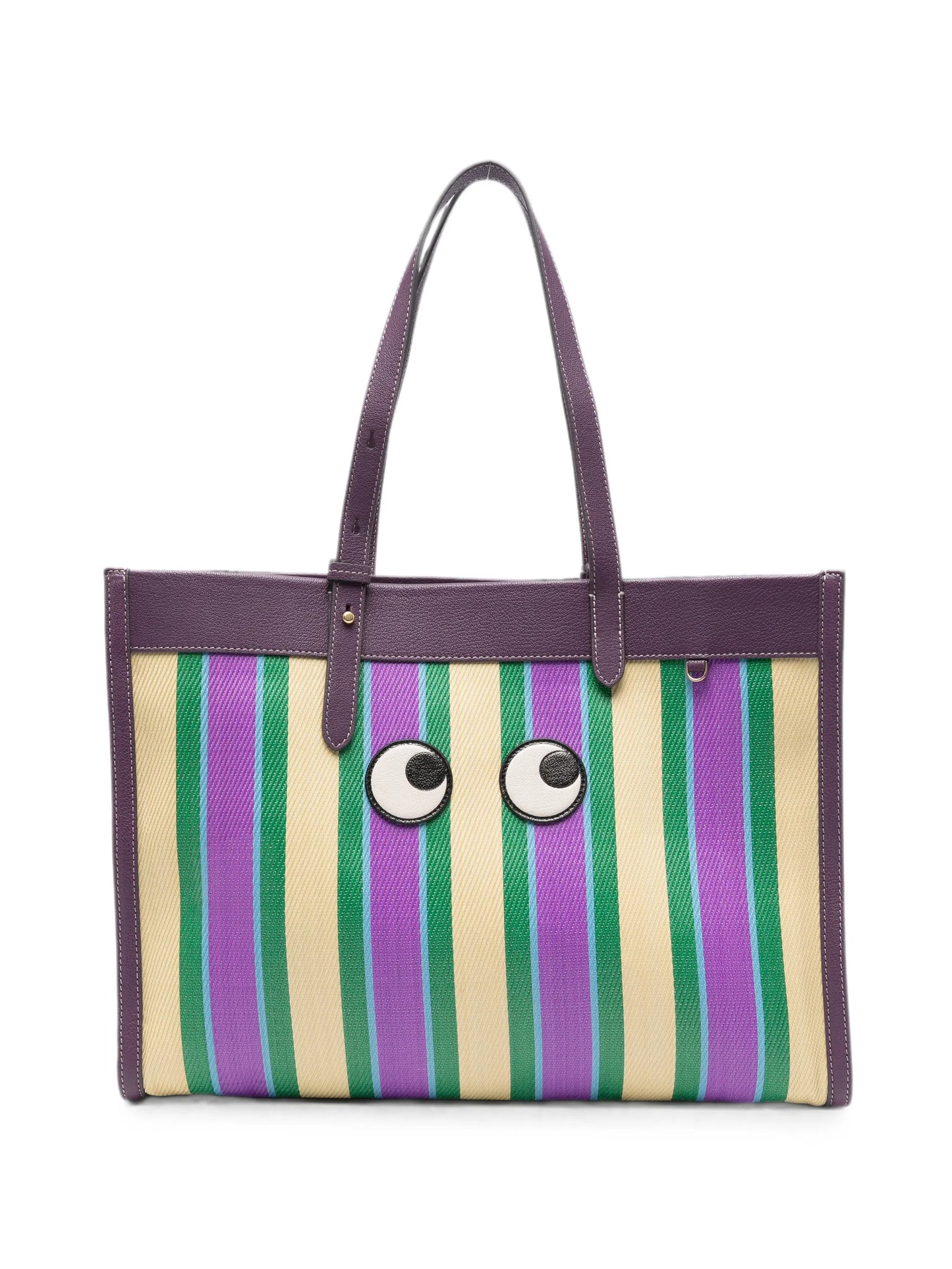 E/W Eyes striped shoulder bag