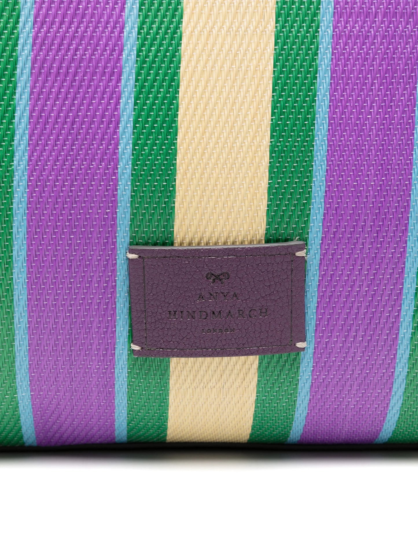 E/W Eyes striped shoulder bag