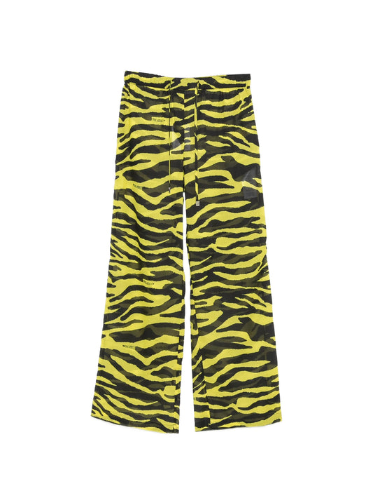 zebra-print drawstring trousers