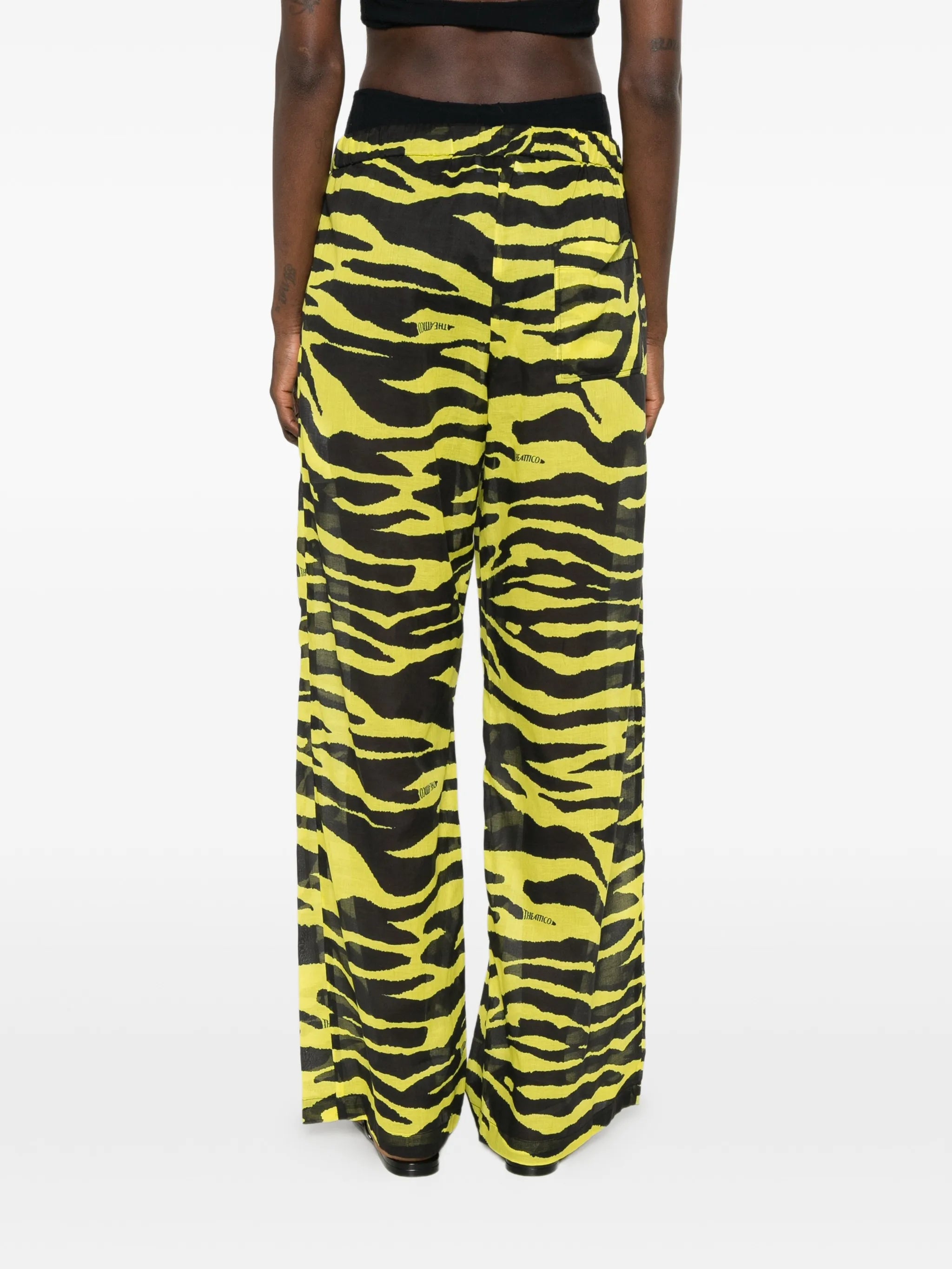 zebra-print drawstring trousers