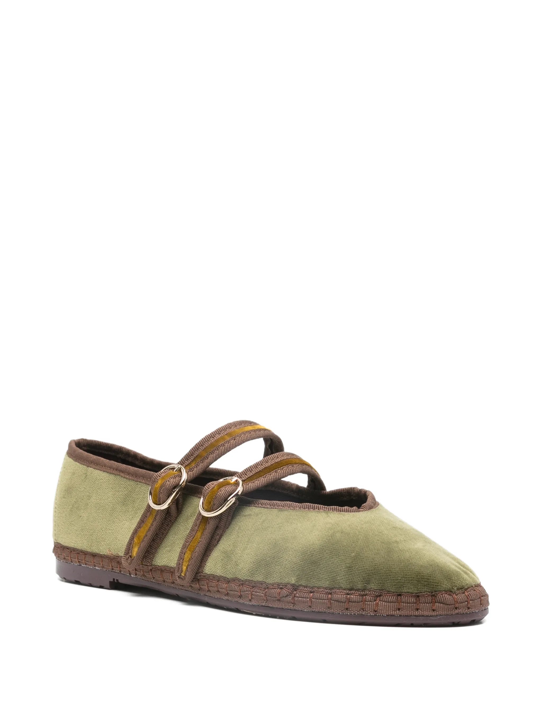 Claire double-strap ballet flats