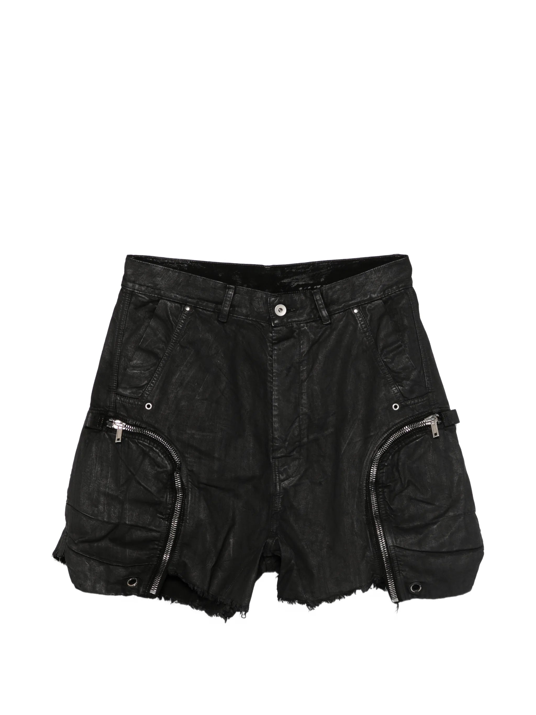 Bauhaus frayed shorts