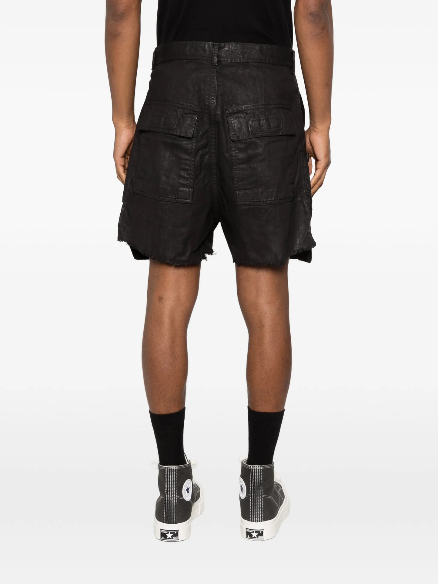 Bauhaus frayed shorts