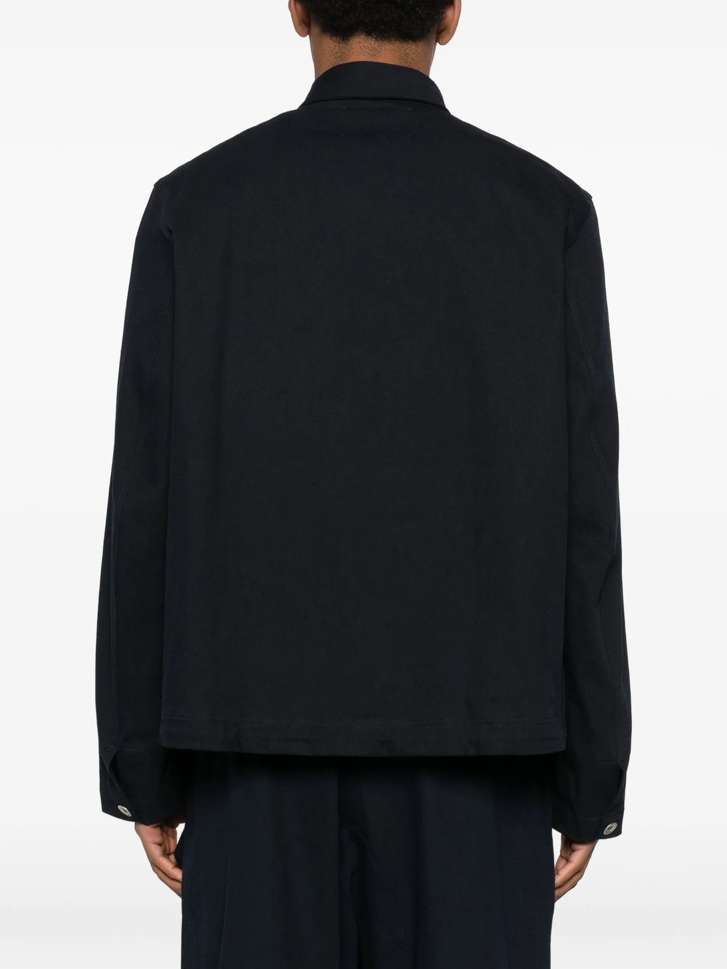 drawcord-hem chest-pocket shirt