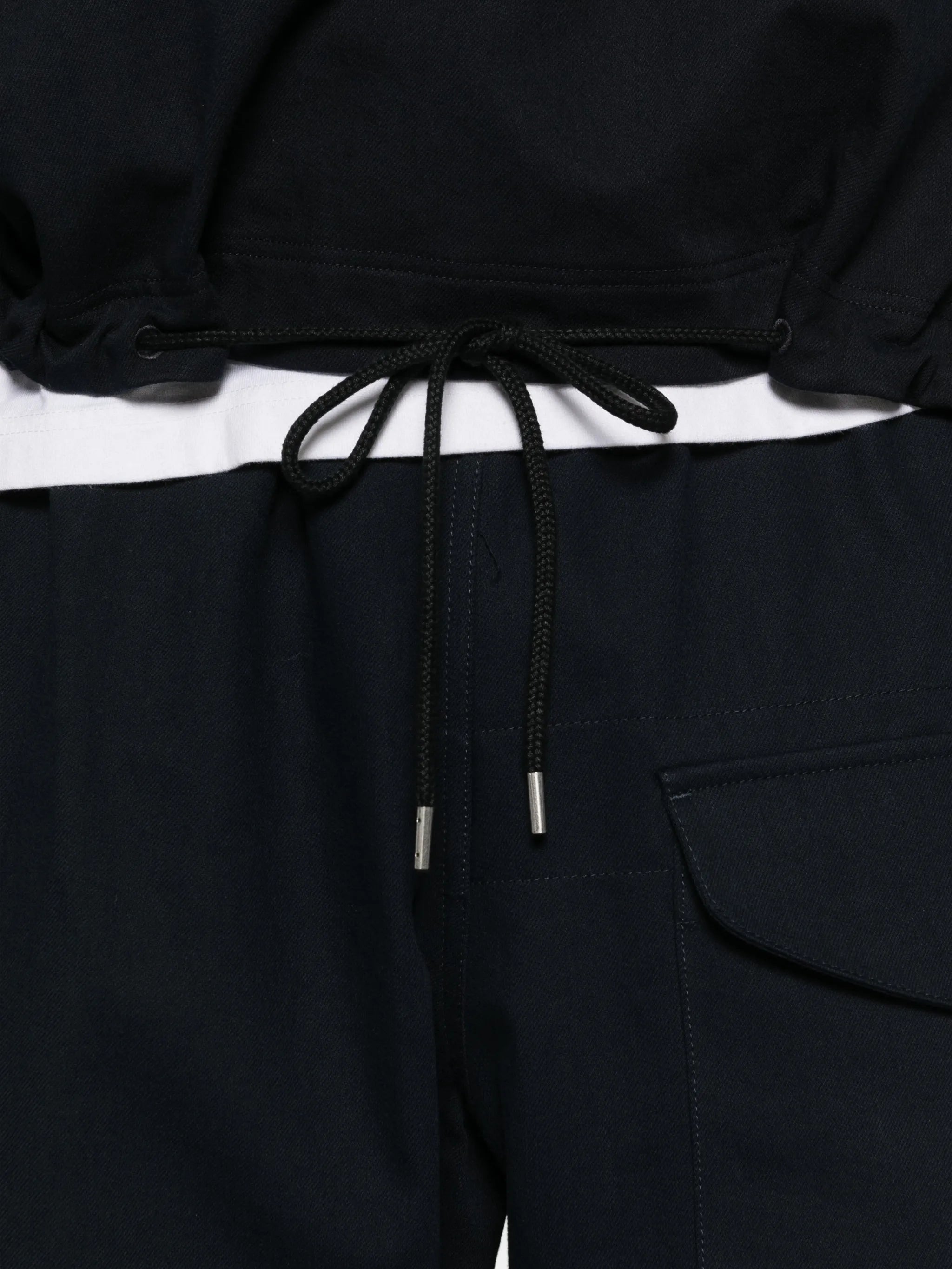 drawcord-hem chest-pocket shirt