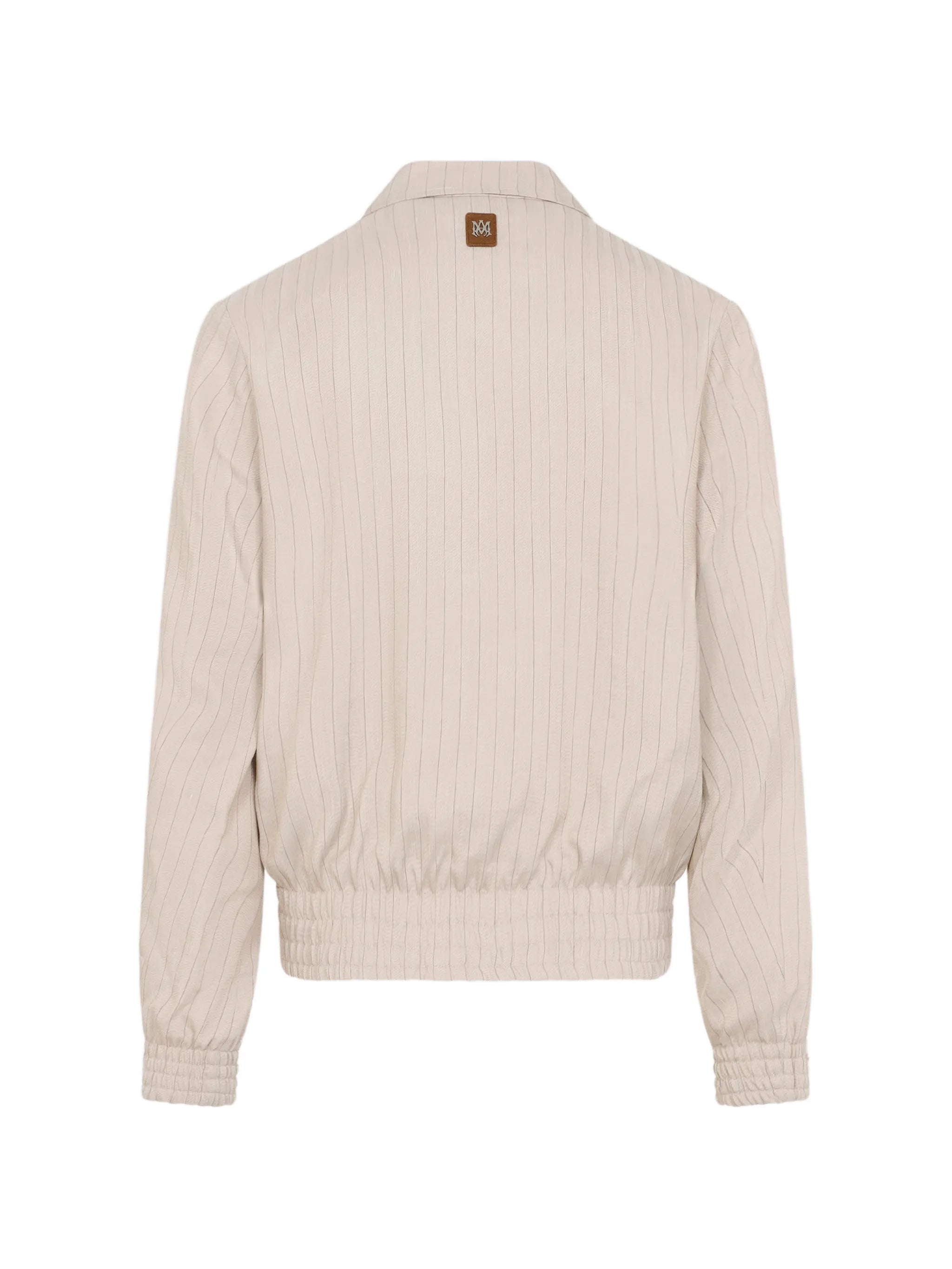 striped zip-up jacket